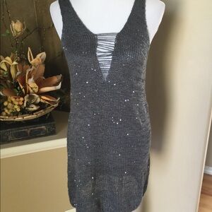 Elegant Gray Knit Dress